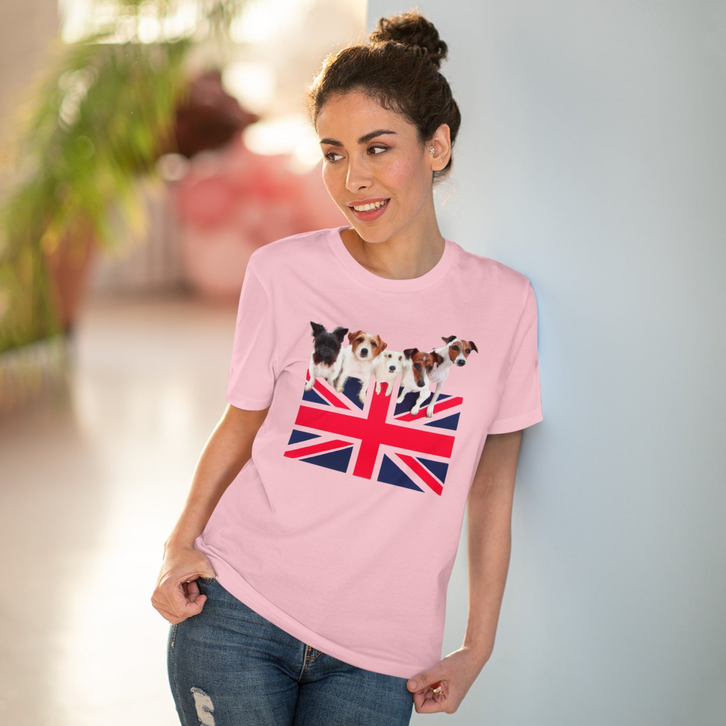 Union Jack-Organic Creator T-shirt - Unisex - Sniff Waggle And Walk