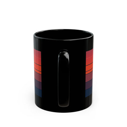 Doberman retro mug with coffee on a desk