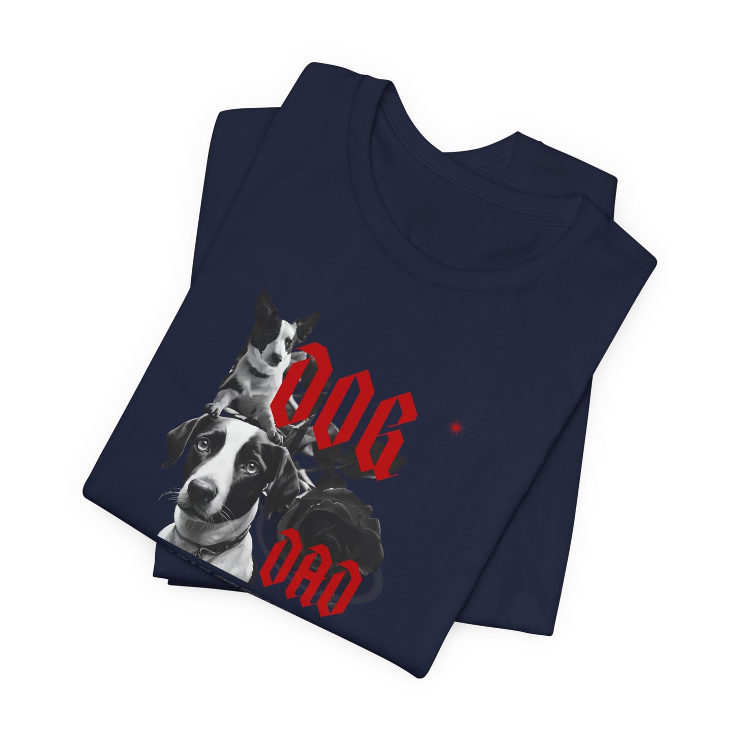 DOG DAD t-shirt sleeve and neckline detail