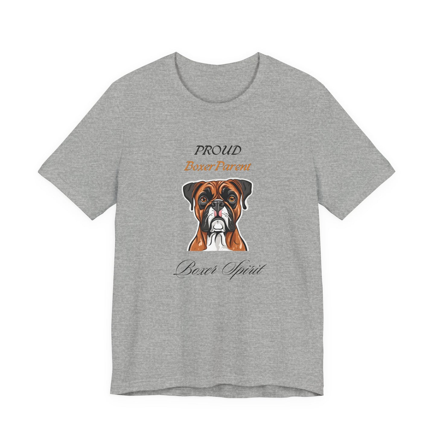 Proud Boxer Parent Athletic Heather t-shirt front view