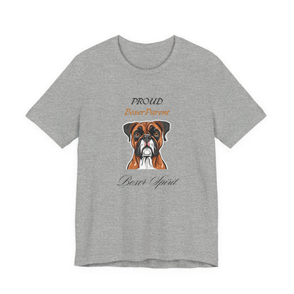 Proud Boxer Parent Athletic Heather t-shirt front view
