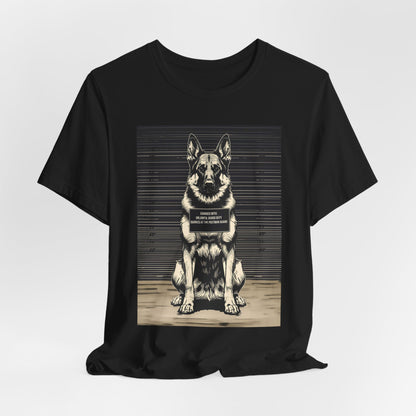 Gift-ready photo of the German Shepherd True Crime Night Shift tee