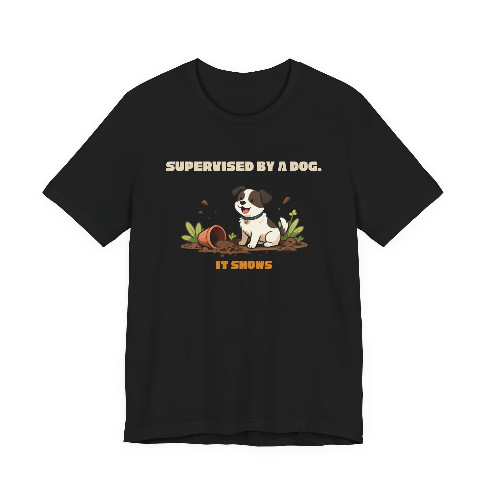 Gardening dog lover unisex tee — gift for gardeners