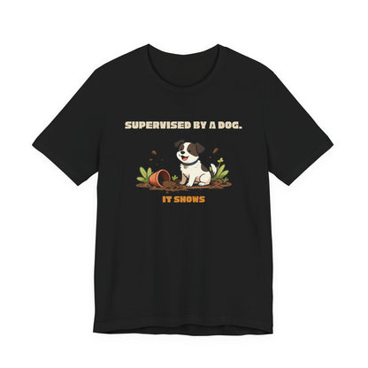 Gardening dog lover unisex tee — gift for gardeners