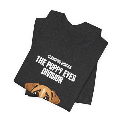 Puppy Eyes Division T-Shirt – ‘Resistance Is Futile’ Cute Dog Tee