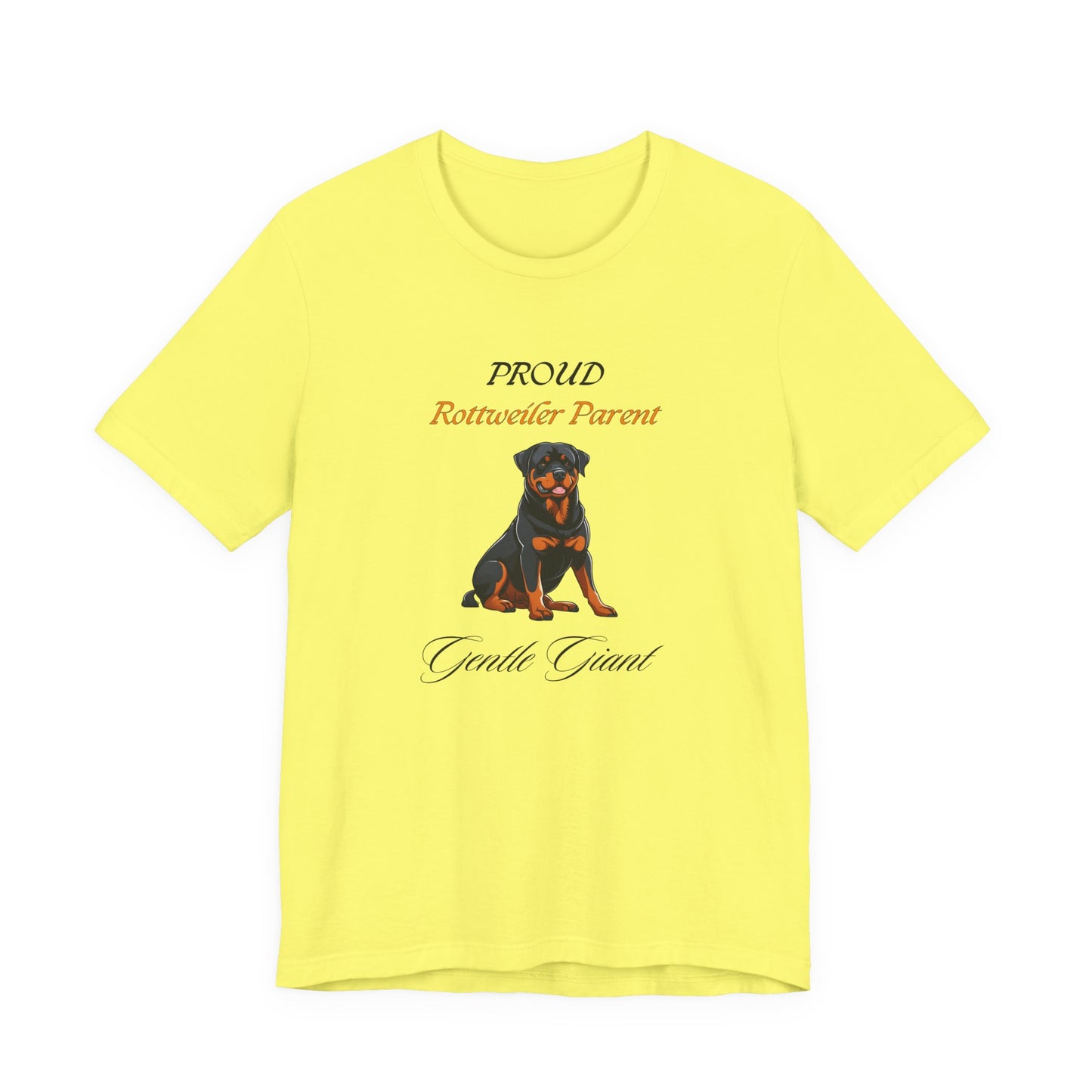 Proud Rottweiler Parent t-shirt in Natural, front view