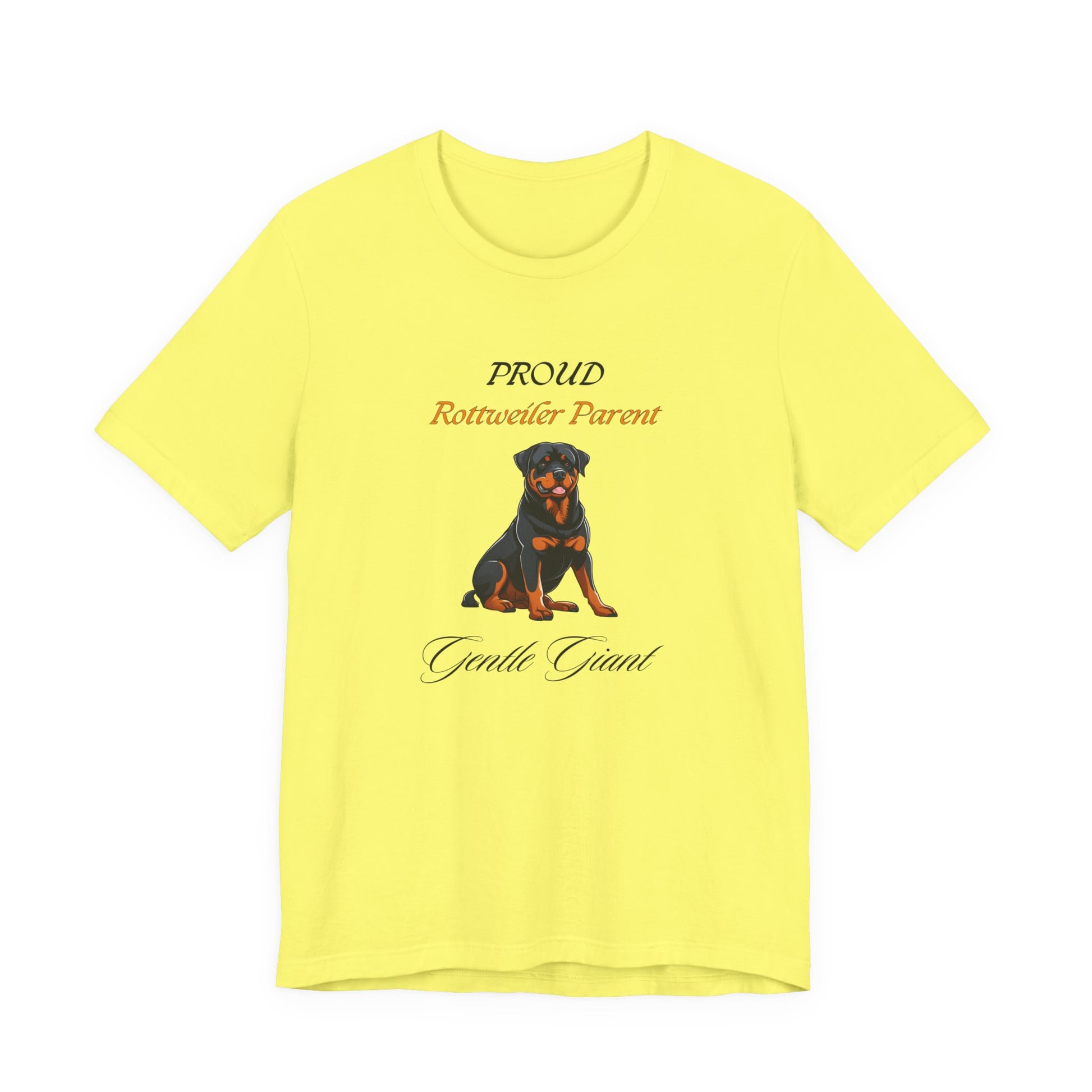 Proud Rottweiler Parent t-shirt in Natural, front view
