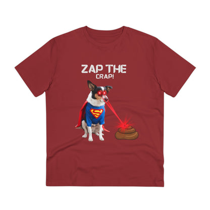 "ZAP THE CRAP" Organic Creator T-shirt - Unisex by Sniffwaggleandwalk™ - Sniff Waggle And Walk