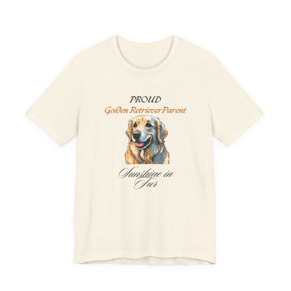 Proud Golden Retriever Parent t-shirt in White, front view