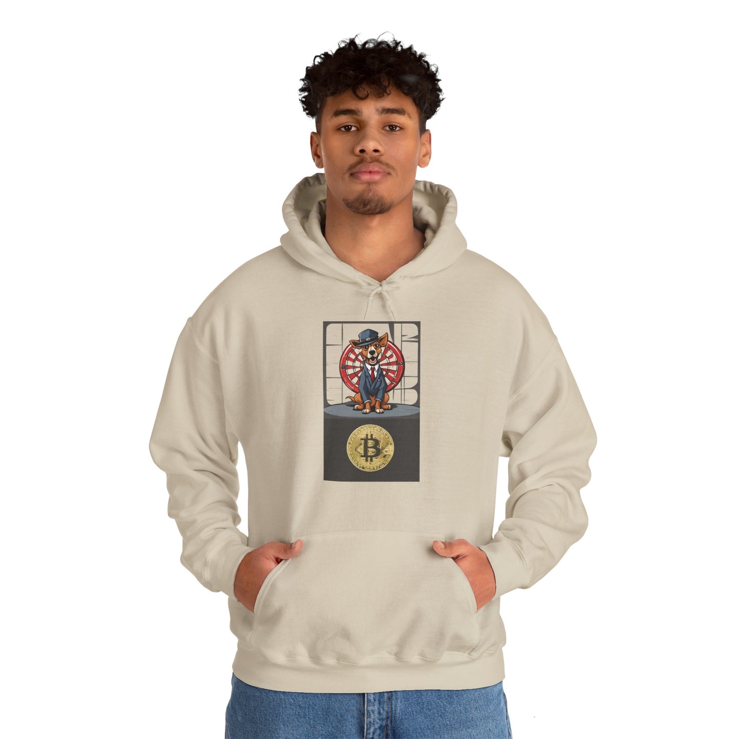 Unisex Heavy Blend bitcoin and darts™ Hooded Sweatshirt - Sniff Waggle And Walk