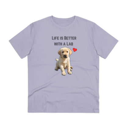 "LIFE IS BETTER WITH A LAB" Organic T-shirt - Unisex by sniffwagglenwalk™ - Sniff Waggle And Walk