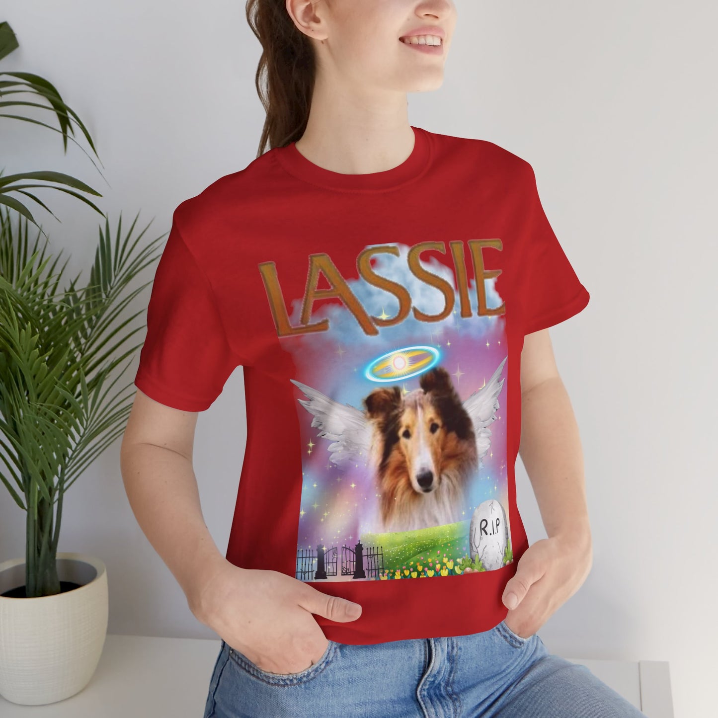 RIP Lassie T-Shirt — Red — gift for dog lovers — SniffWaggleNWalk™