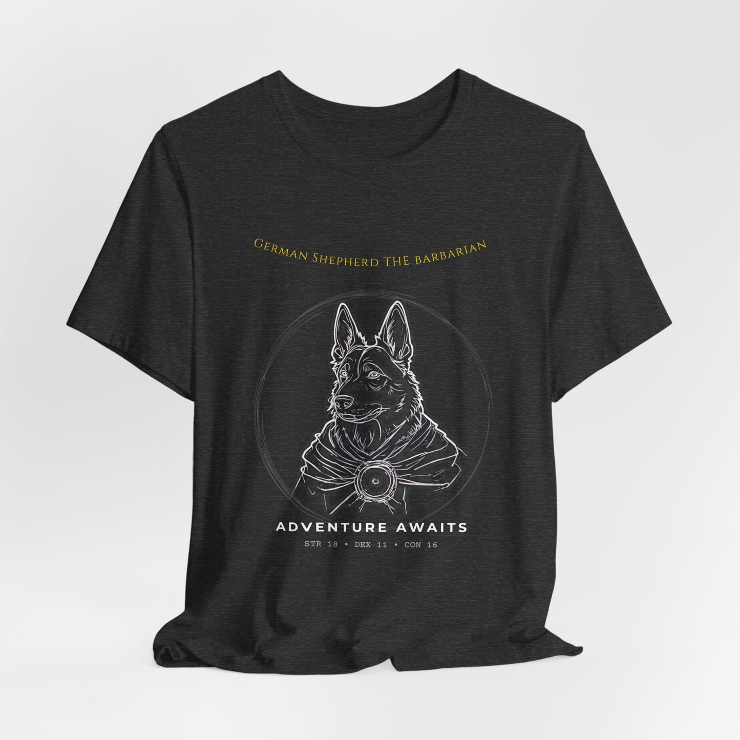 German Shepherd The Barbarian Tee — Adventure Awaits Graphic T-Shirt