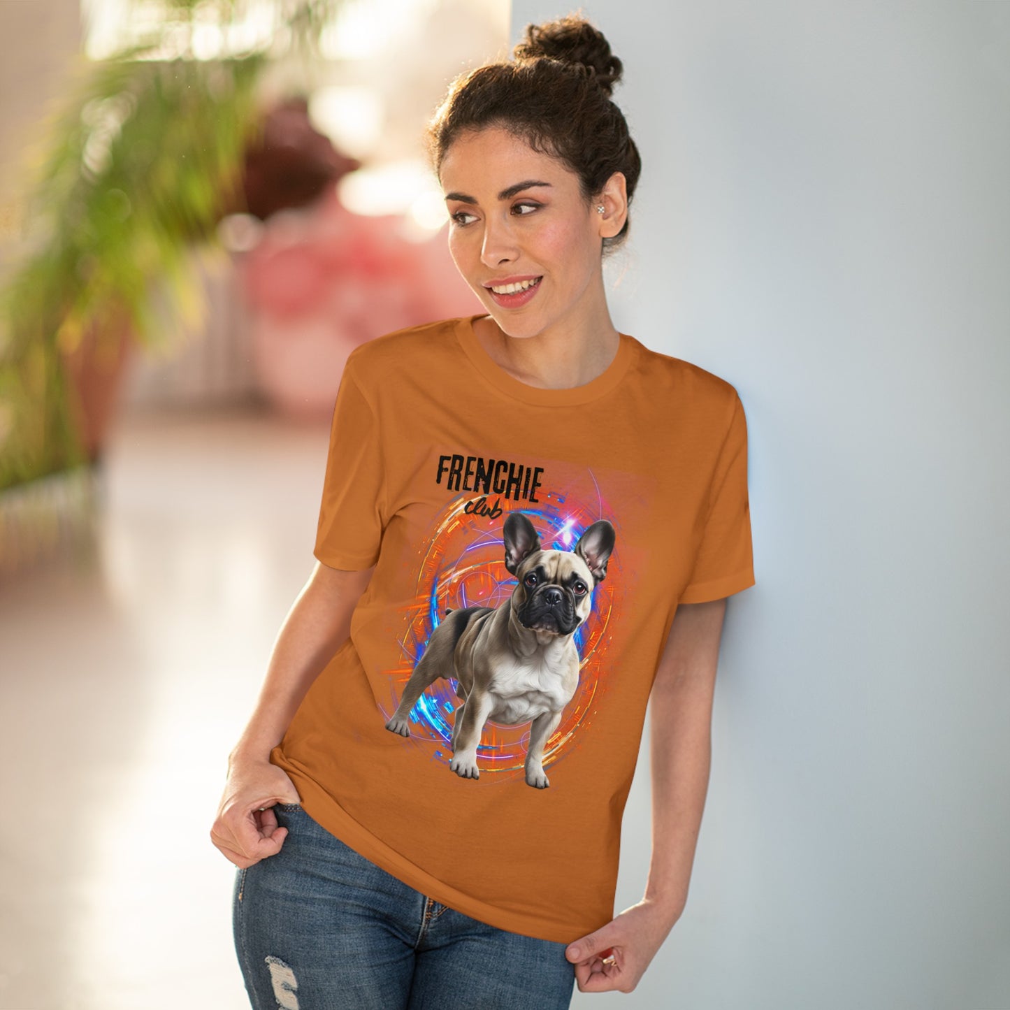 "FRENCHIE CLUB" Organic Creator T-shirt - Unisex by Sniffwaggleandwalk - Sniff Waggle And Walk