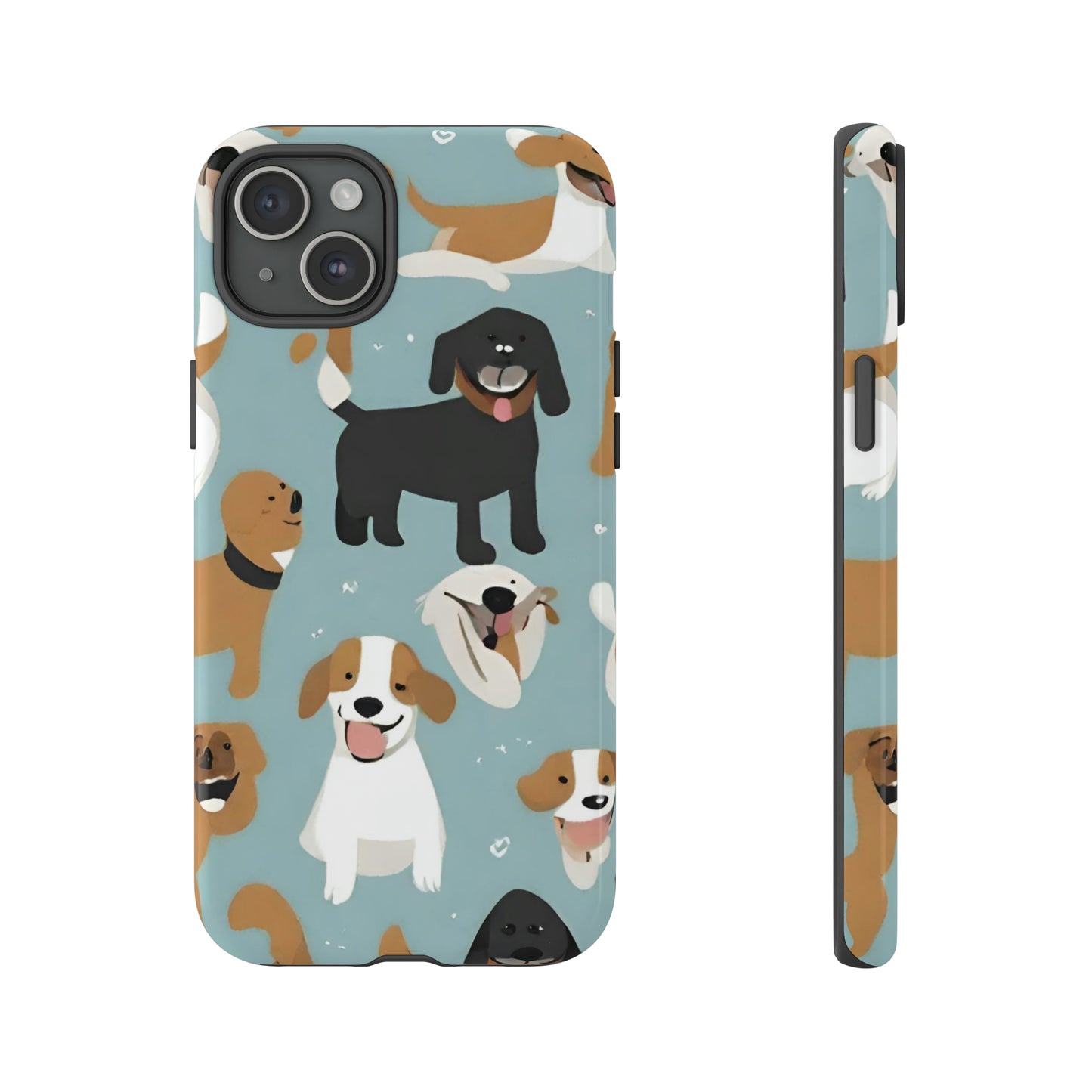 Sniffwagglendwalk™ Multi Dog Design Tough Phone Case. - Sniff Waggle And Walk