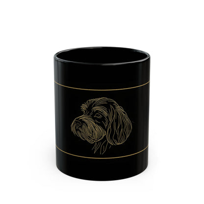 Dog black ceramic mug — dog lover gift