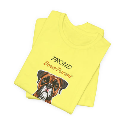 Proud Boxer Parent t-shirt sleeve and seam detail