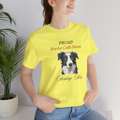 Proud Border Collie Parent t-shirt styled outfit, lifestyle photo