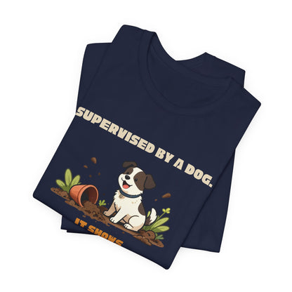 Funny dog gardener t-shirt for plant lovers
