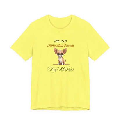 Proud Chihuahua Parent t-shirt in Natural, front view