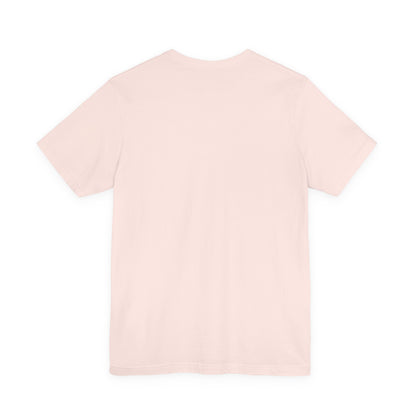 Back view of Soft Pink Proud Yorkie Parent unisex t-shirt