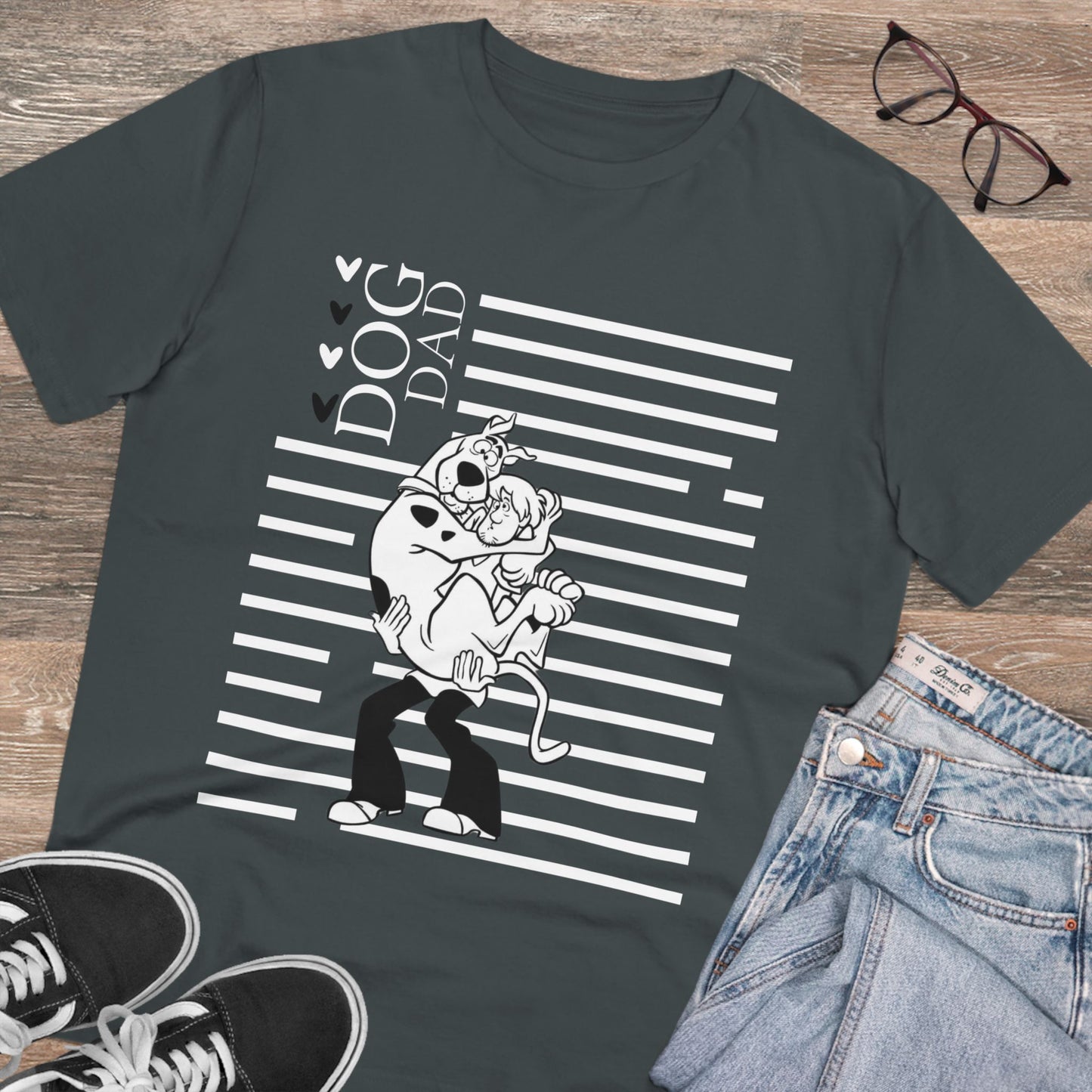 "SCOOBY DOO DOG DAD" Organic Creator T-shirt - Unisex by Sniffwaggleandwalk™