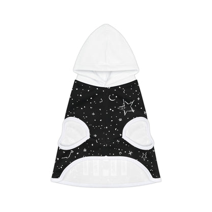 Pet Hoodie — Black 'Angel 11:11' Starry Hooded Dog Shirt