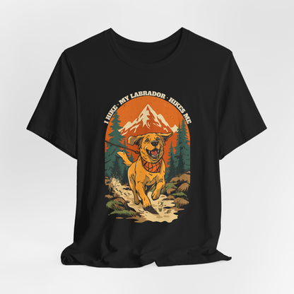 Lab dad hiking gift t-shirt