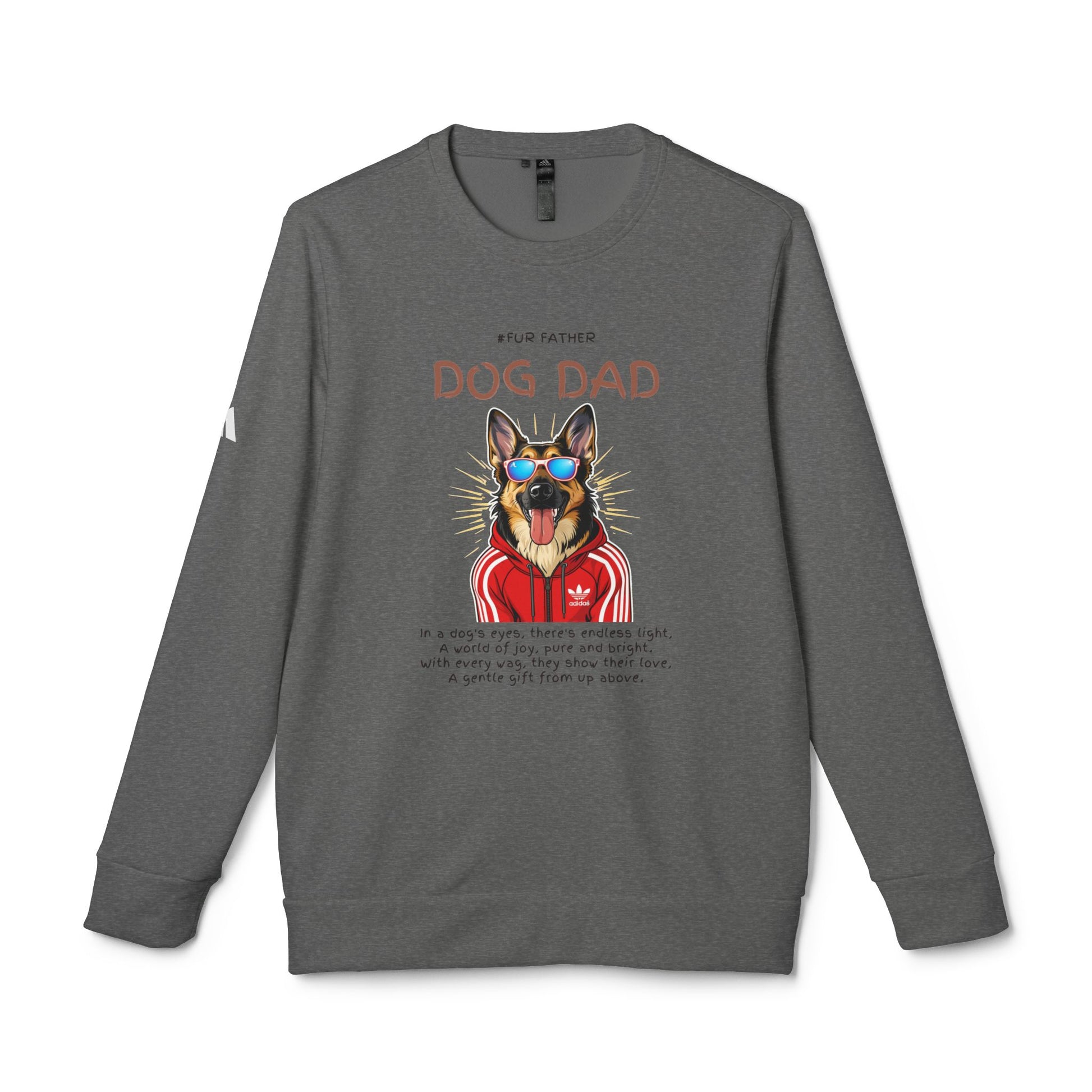 Dog Dad Adidas A434 T-Shirt — White — UPF 50+ moisture-wicking — SniffWaggleNWalk™