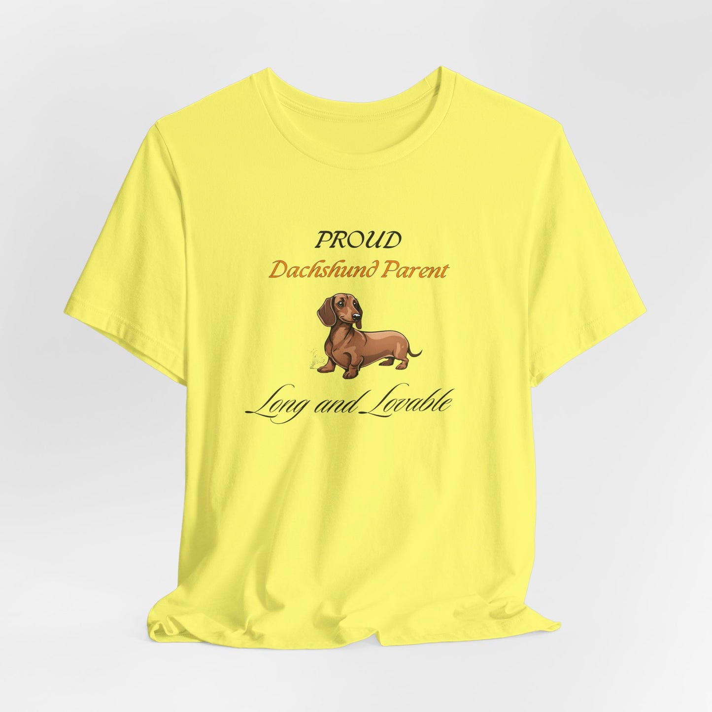 Proud Dachshund Parent eco-friendly organic cotton gift t-shirt