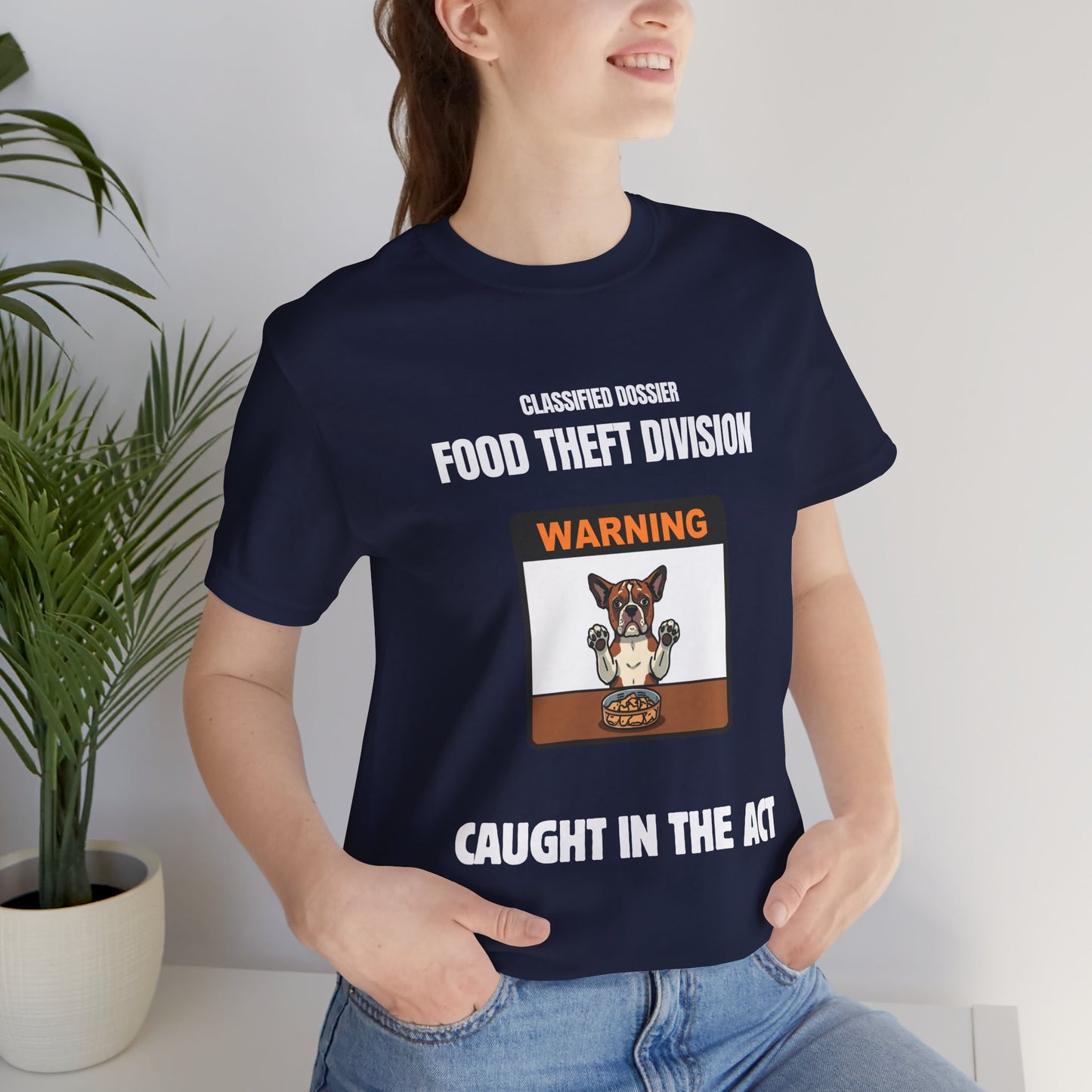 Food Theft Division T-Shirt — "Caught in the Act" Funny Pet Theft Tee
