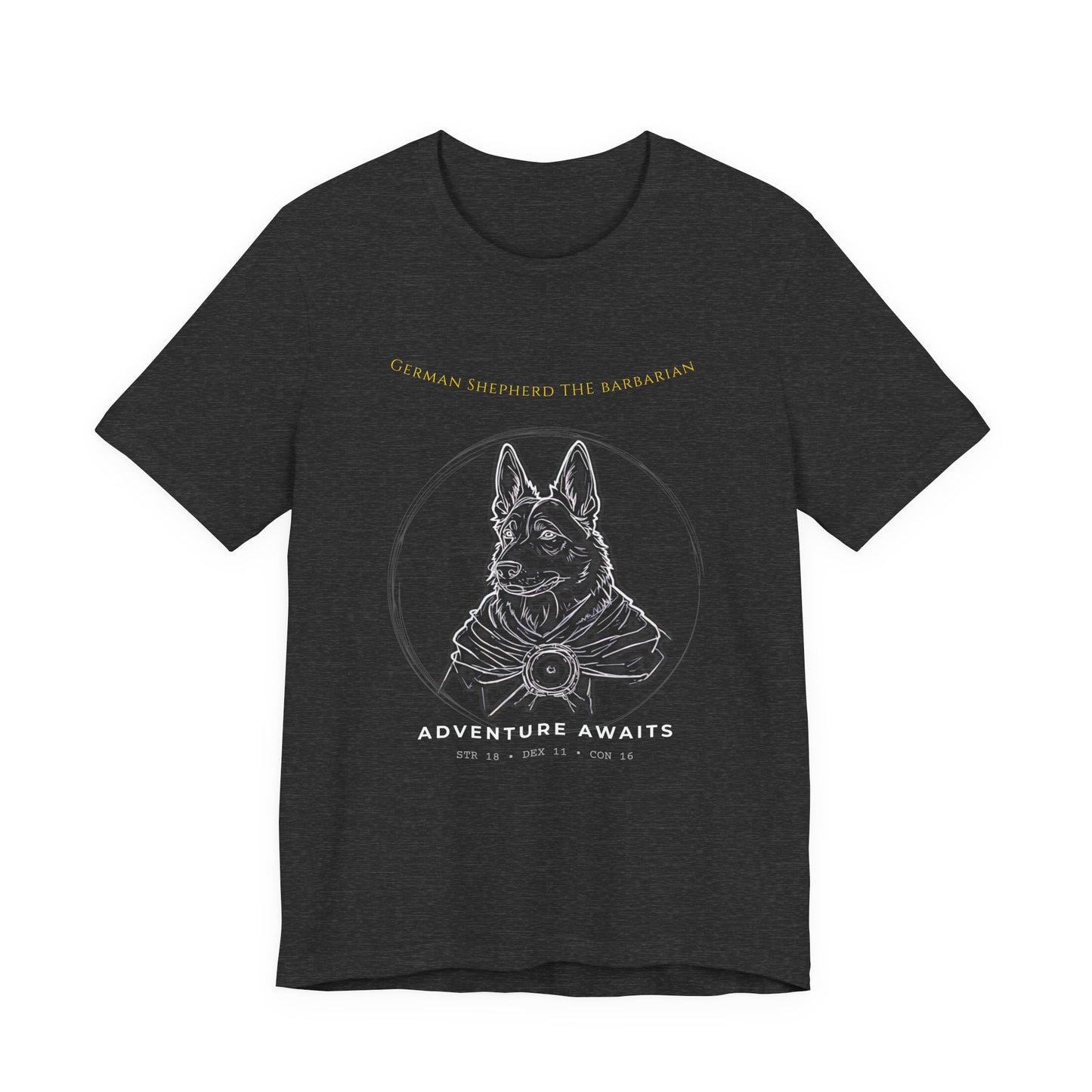 German Shepherd The Barbarian Tee — Adventure Awaits Graphic T-Shirt