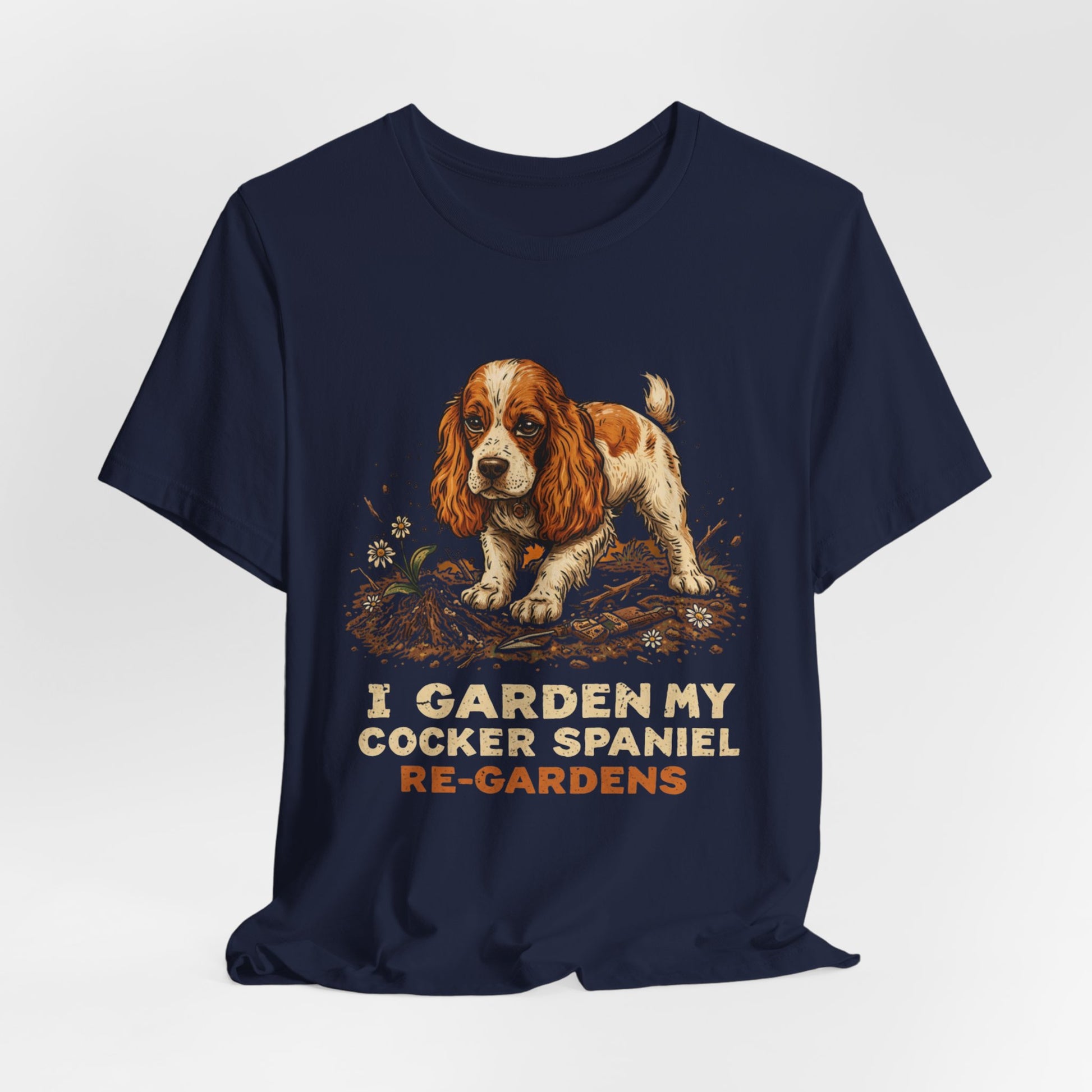 I Garden My Cocker Spaniel Re-Gardens tee detail view