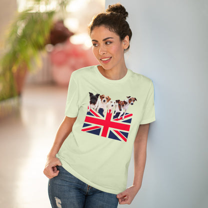 Union Jack-Organic Creator T-shirt - Unisex - Sniff Waggle And Walk