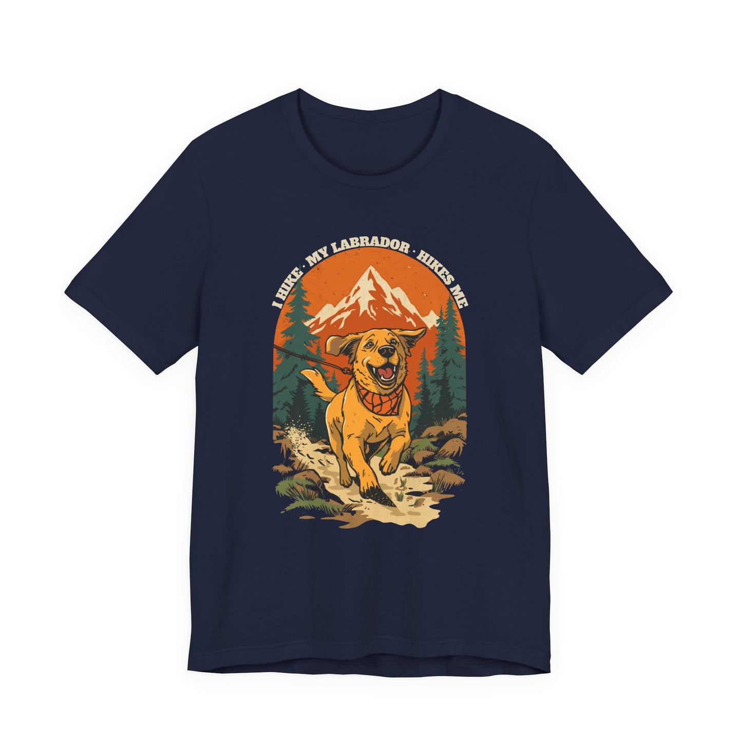 Labrador hikes me hiking gift t-shirt