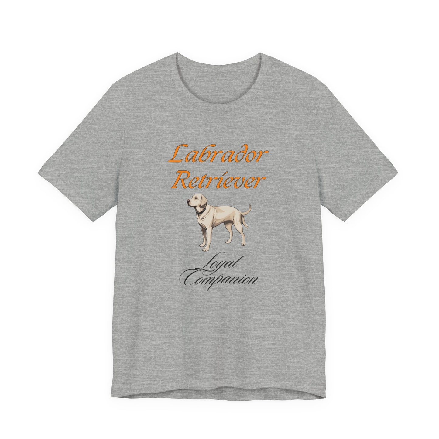 Proud Labrador Parent t-shirt in Athletic Heather, front view