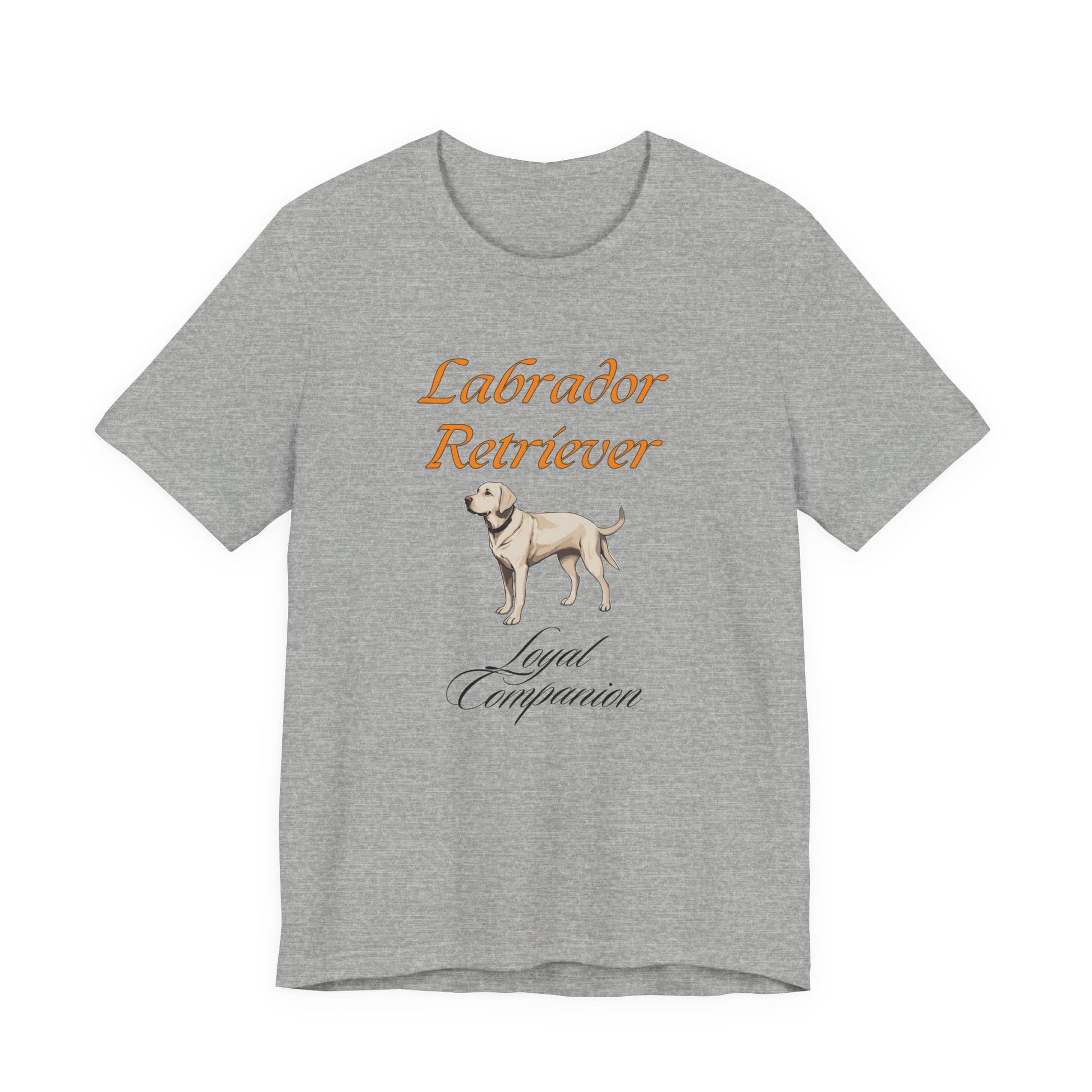 Proud Labrador Parent t-shirt in Athletic Heather, front view