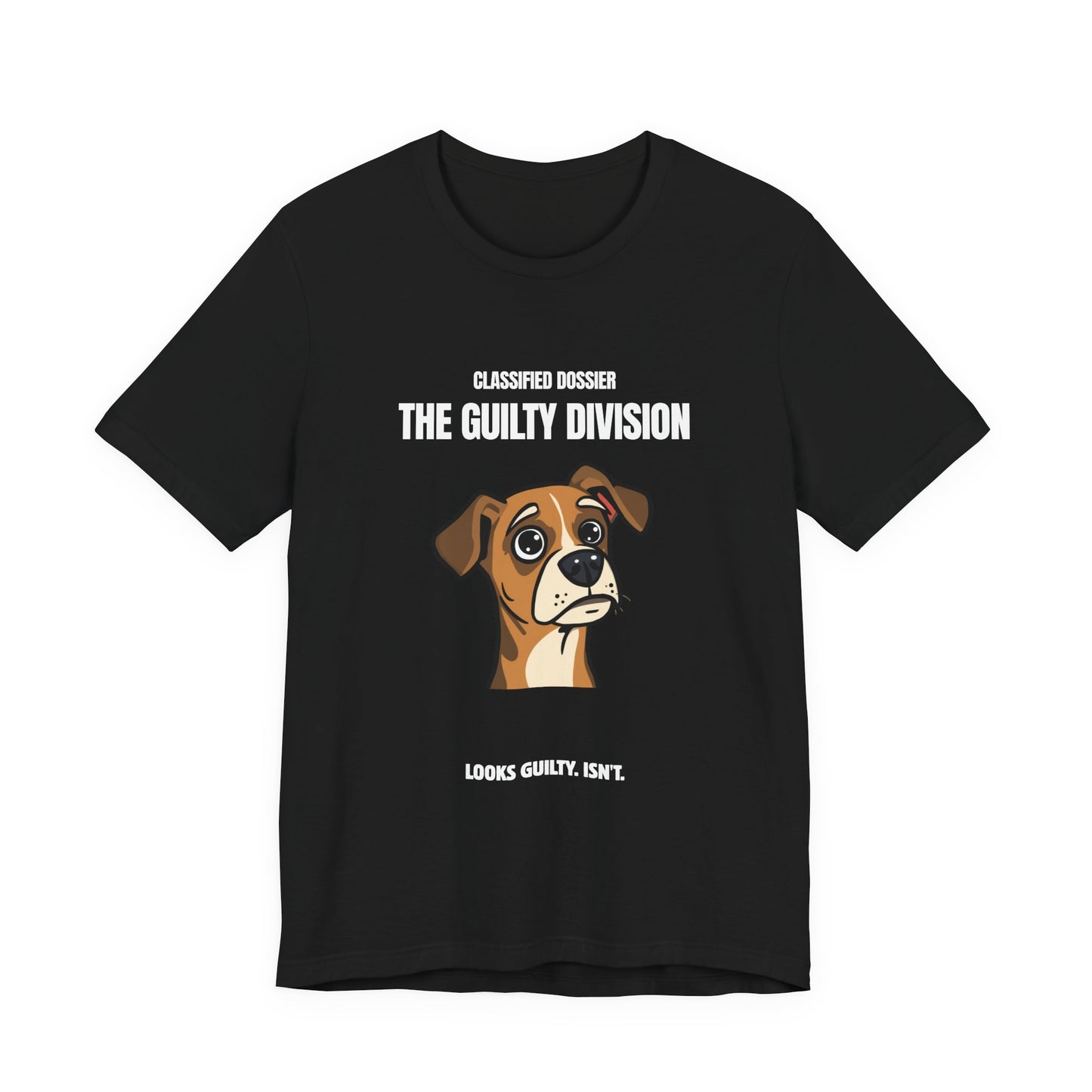 The Guilty Division Dog Tee – "Classified Dossier" Cute Boxer Puppy Shirt