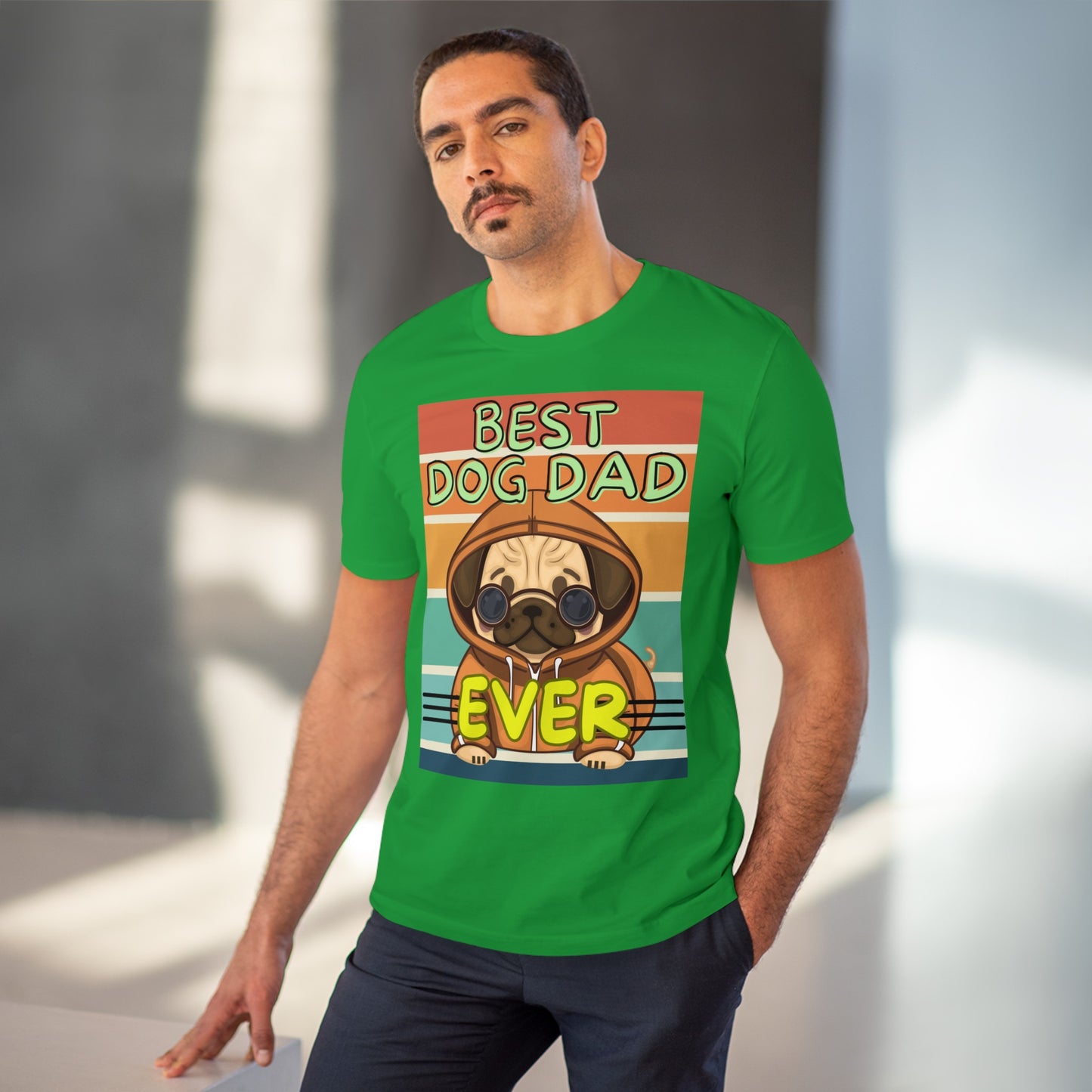 BEST DOG DAD EVER Organic Creator T-shirt - Sniff Waggle And Walk