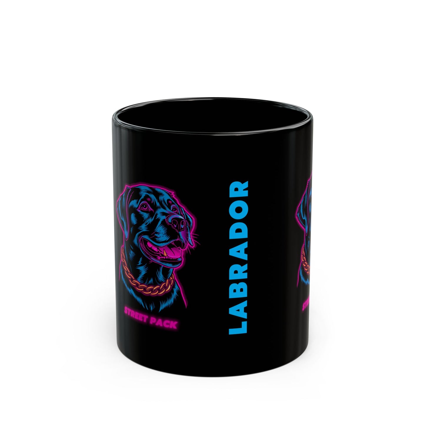 Labrador Neon Street Pack Mug — Black 11/15oz
