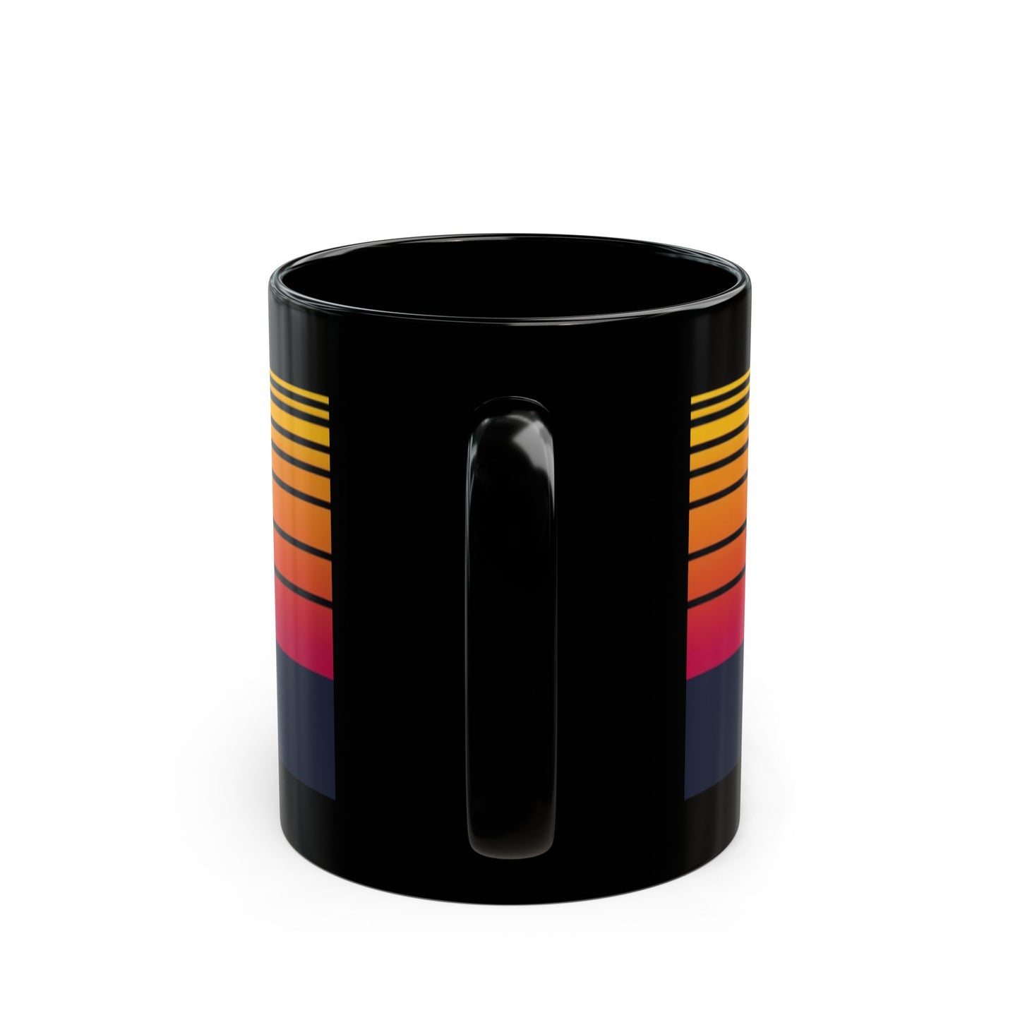 cocka poo Black Coffee Mug — Cute Puppy Sunset Design (11oz/15oz)