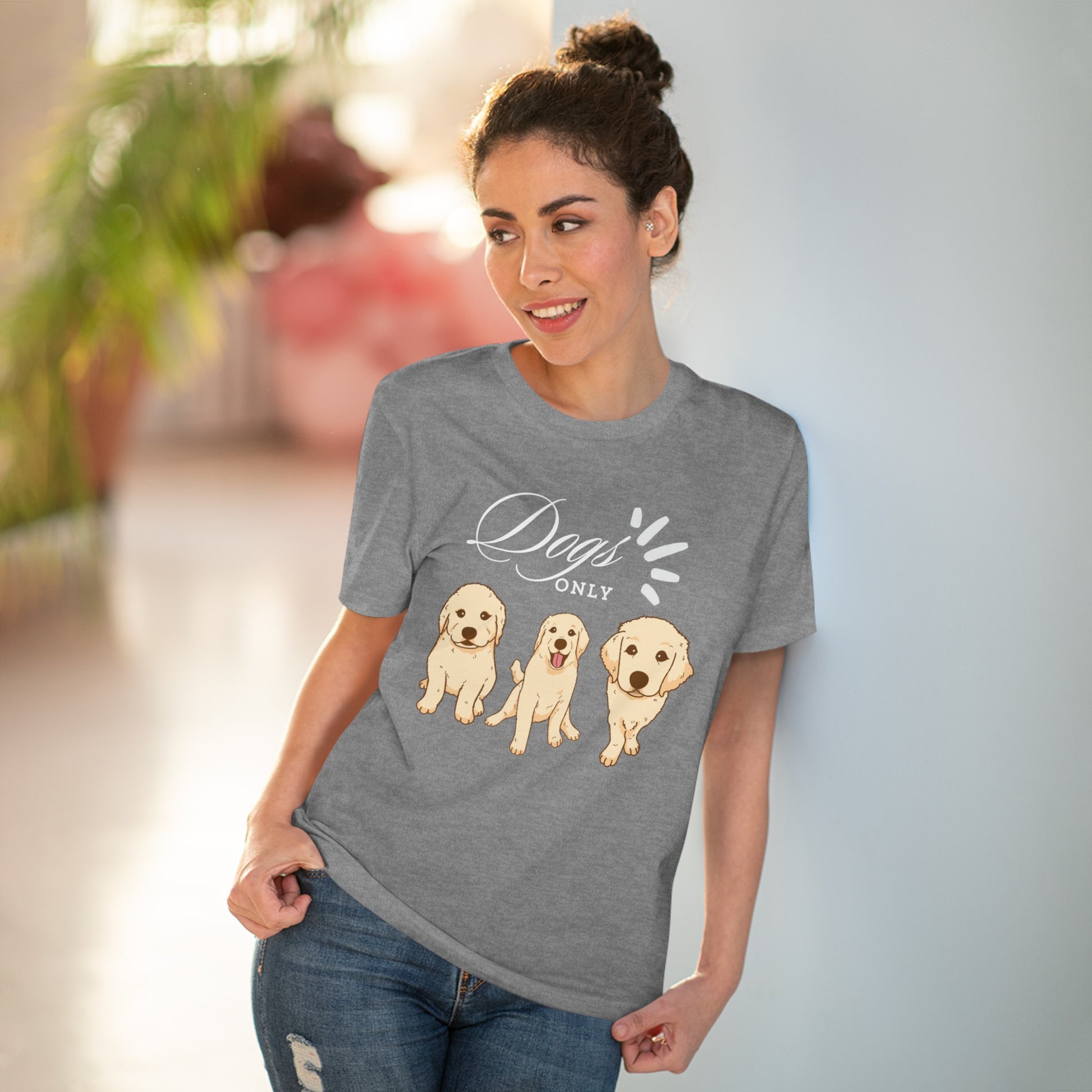 DOGS ONLY Organic T-shirt - Unisex - Sniff Waggle And Walk