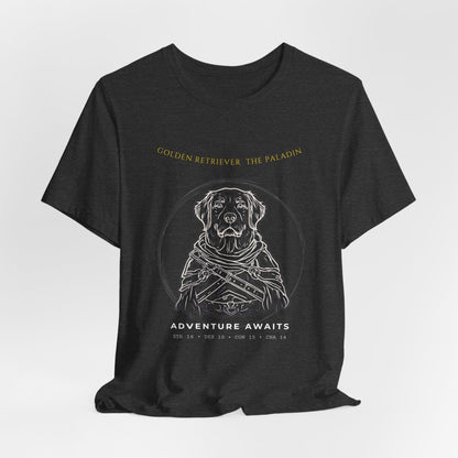 golden retriever the paladin tshirt