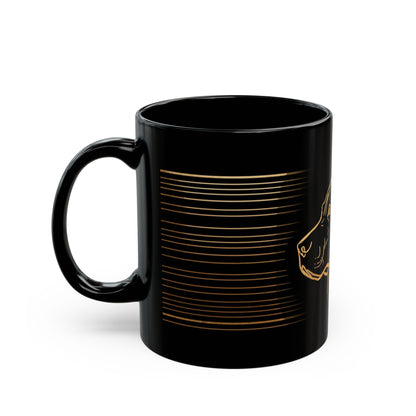 Labrador mug with coffee on a desk