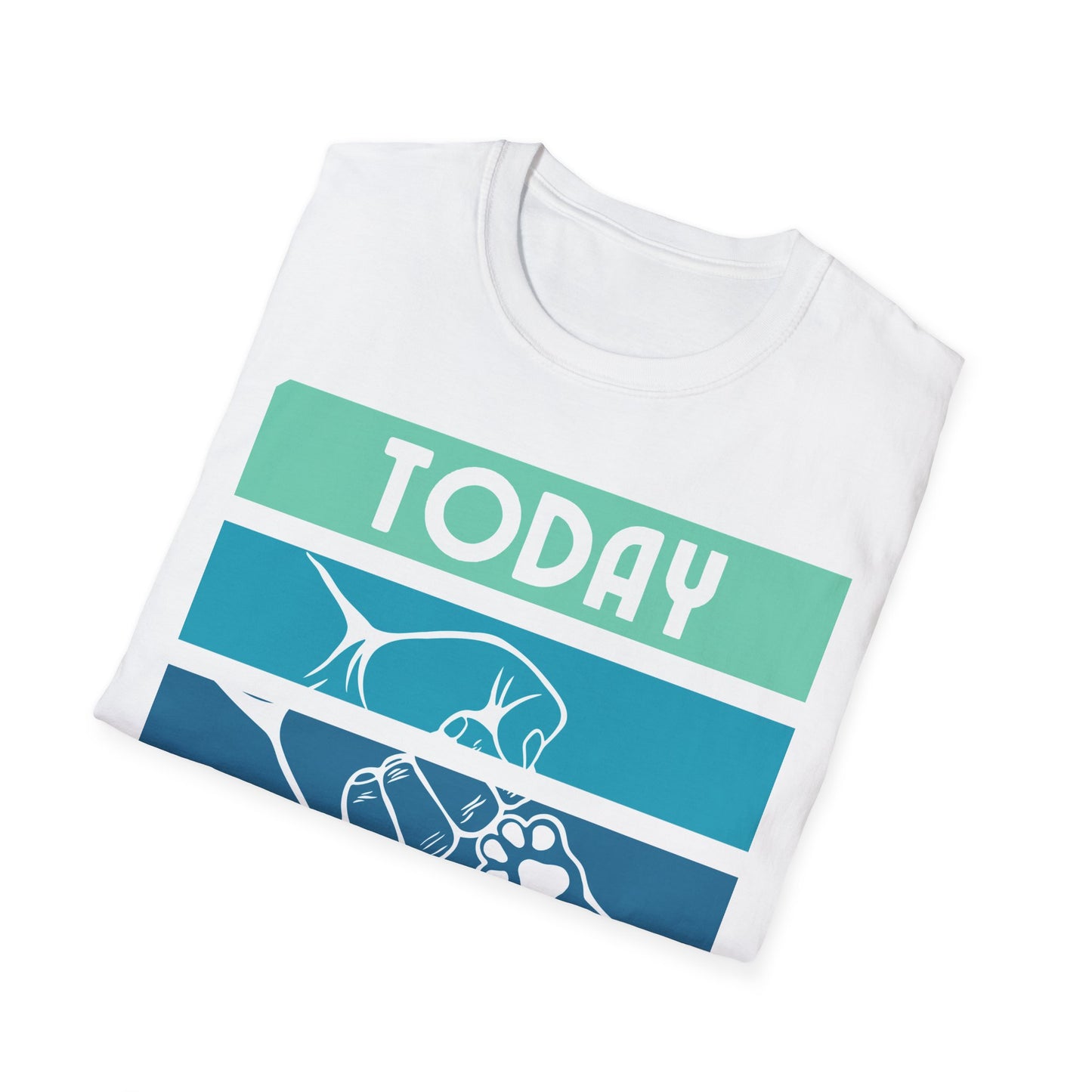 TODAY ITS JUST ME AND THE DOG Unisex Softstyle T-Shirt - Sniff Waggle And Walk