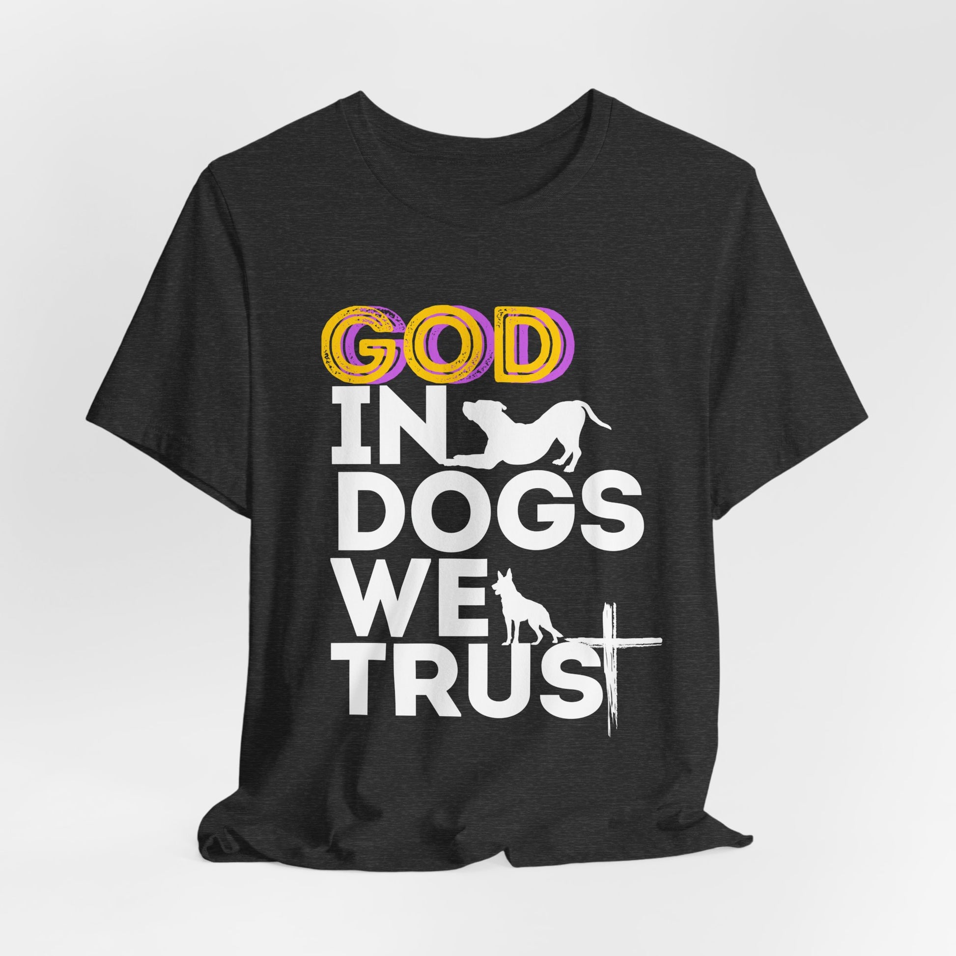 God in Dogs We Trust Christian dog tee, casual styling