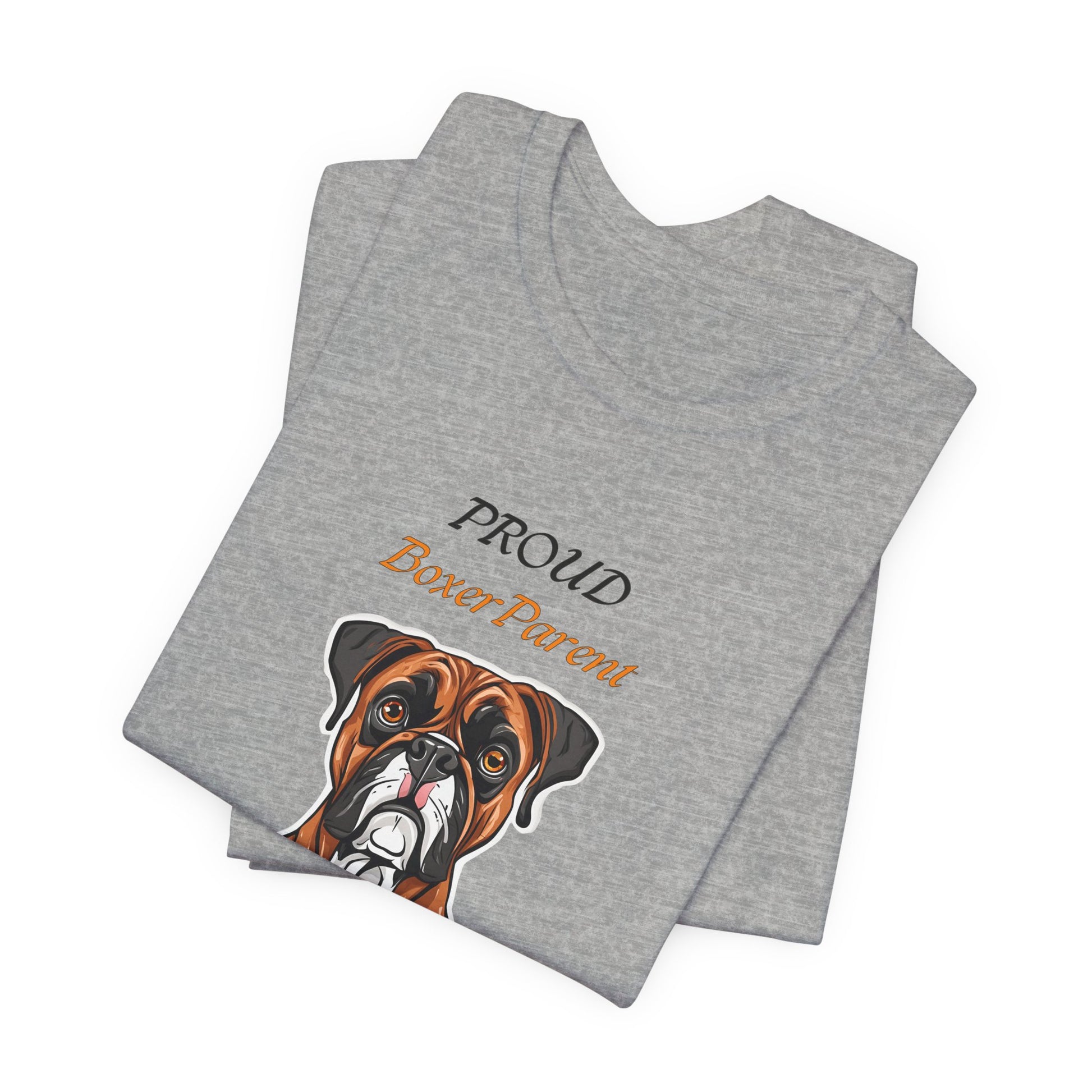 Proud Boxer Parent t-shirt ribbed neck collar detail