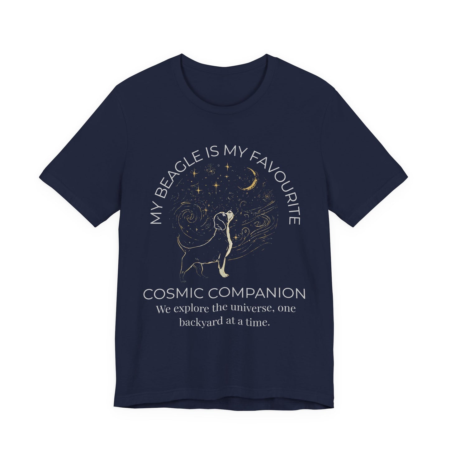Beagle Cosmic Companion T-Shirt — "My Beagle Is My Favourite" Astral Dog Tee