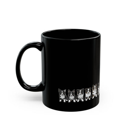 Border Collie mug side view with handle