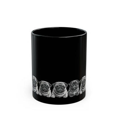 Pug mug shown in hand